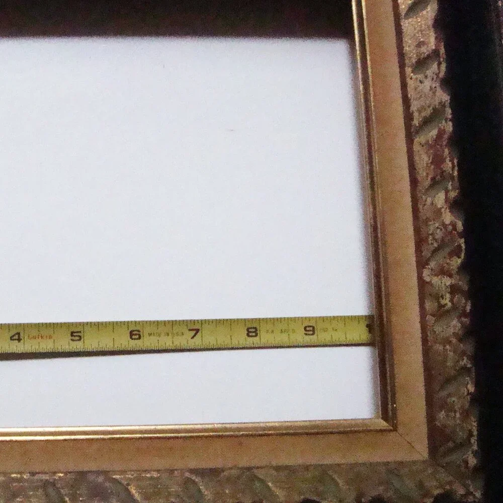 Late 60s Custom Wood Picture Frame Vintage